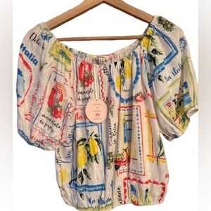 Vibrant Women's Harver and Blair London Off-Shoulder Blouse XS